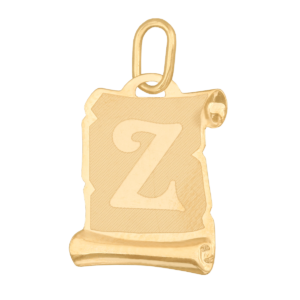 Zawieszka literka na papirusie.Tył pełny(Lv02z)