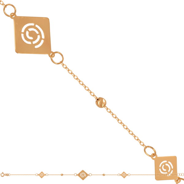 Bransoletka z rombami z wycinaniem w kształcie ślimaka(52858)
