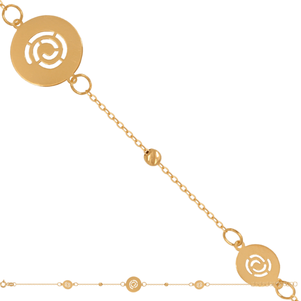Bransoletka z kółeczkami z wycinaniem w kształcie ślimaka(52586)