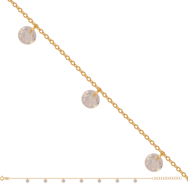 Delikatna bransoletka z doczepionymi cyrkoniami(52620)