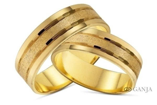 Obrączka ślubna złota diamentowana G10