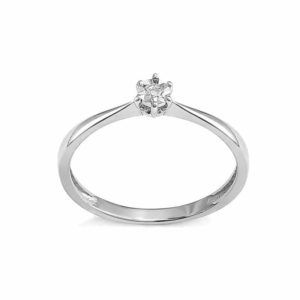 Pierścionek z białego złota z brylantem 0,03ct T41905-w